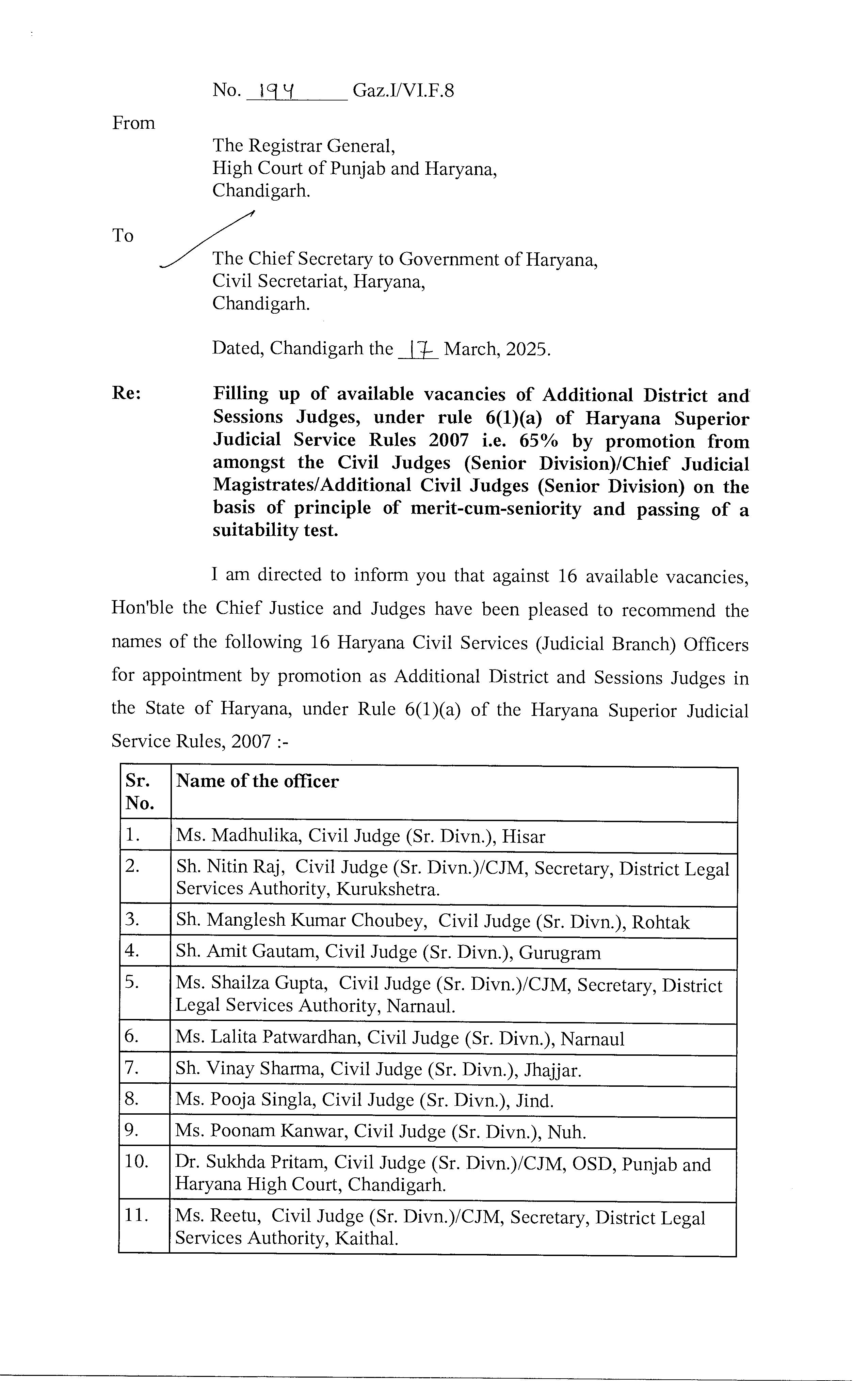 HARYANA PROMOTION LETTER images 0