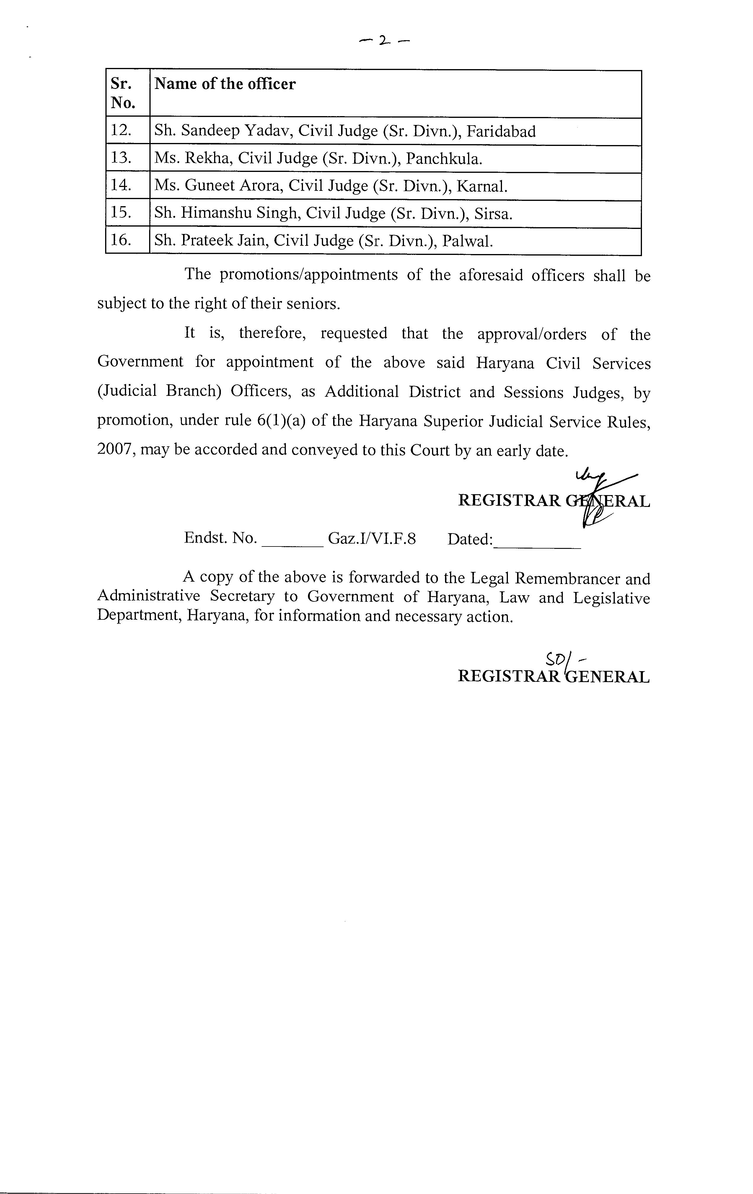 HARYANA PROMOTION LETTER images 1