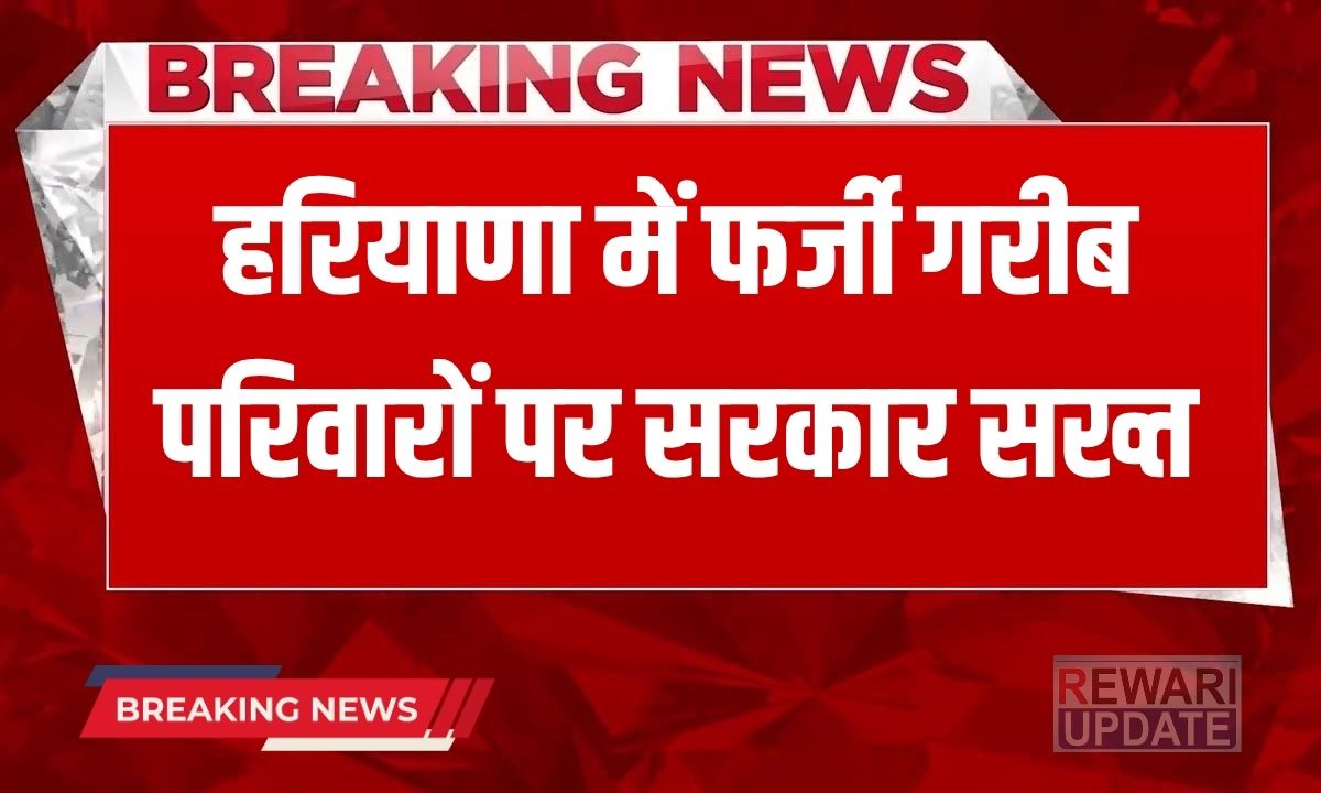 Haryana Ration Card Saini government strict on fake poor families in Haryana, ration cards of more than 1 lakh people will be cancelled in July-58405-2 (1)