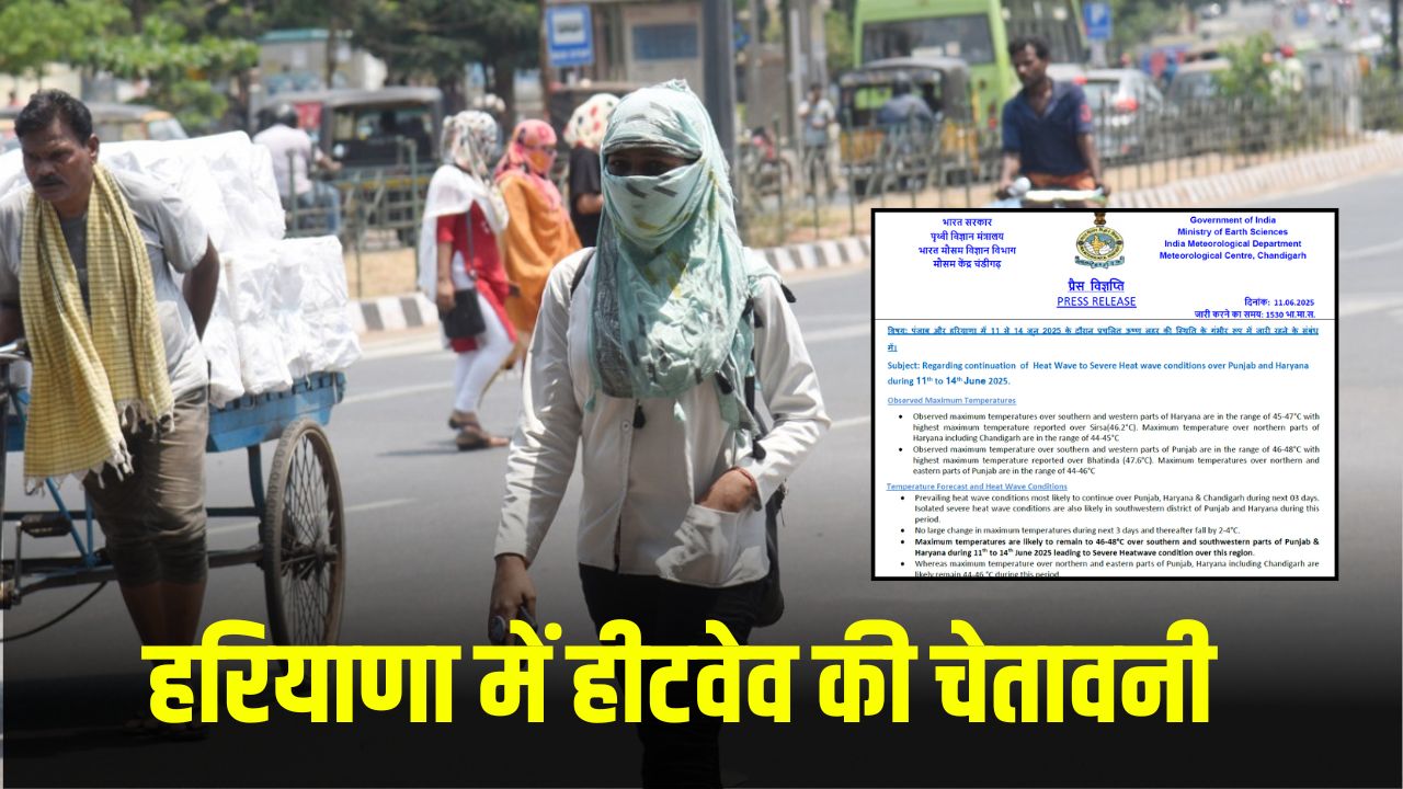 Haryana heatwave alert: Heatwave warning in Haryana, fire will rain from the sky