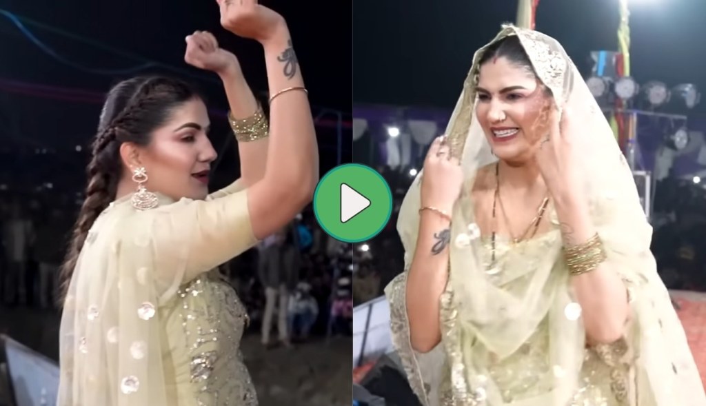 Sapna Choudhary showed off her style in a backless suit