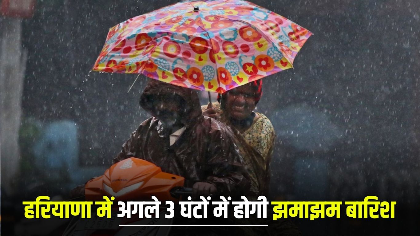 Haryana Rain Alert: There will be heavy rain in Haryana in the next 3 hours, alert issued