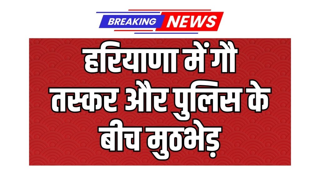 Encounter between cow smugglers and police in Haryana