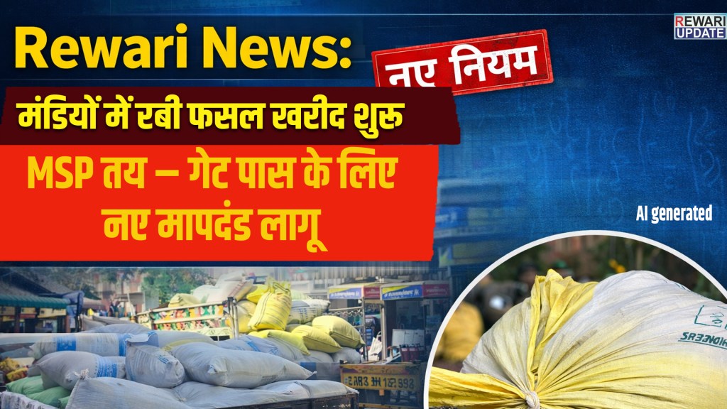 Rewari News: Rabi crop procurement begins in mandis, MSP fixed – new norms for gate passes implemented