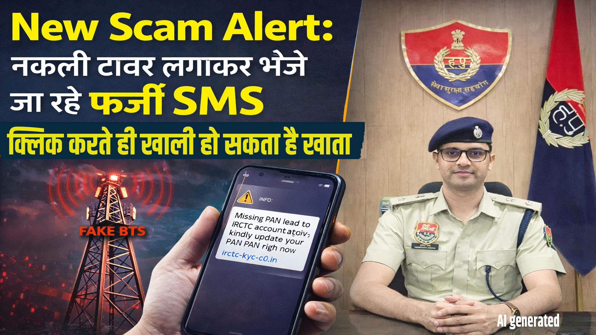 New Scam Alert: Fake SMS are being sent by installing fake towers
