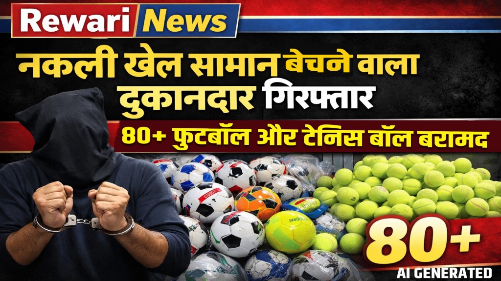Rewari News: Shopkeeper arrested for selling fake sports goods