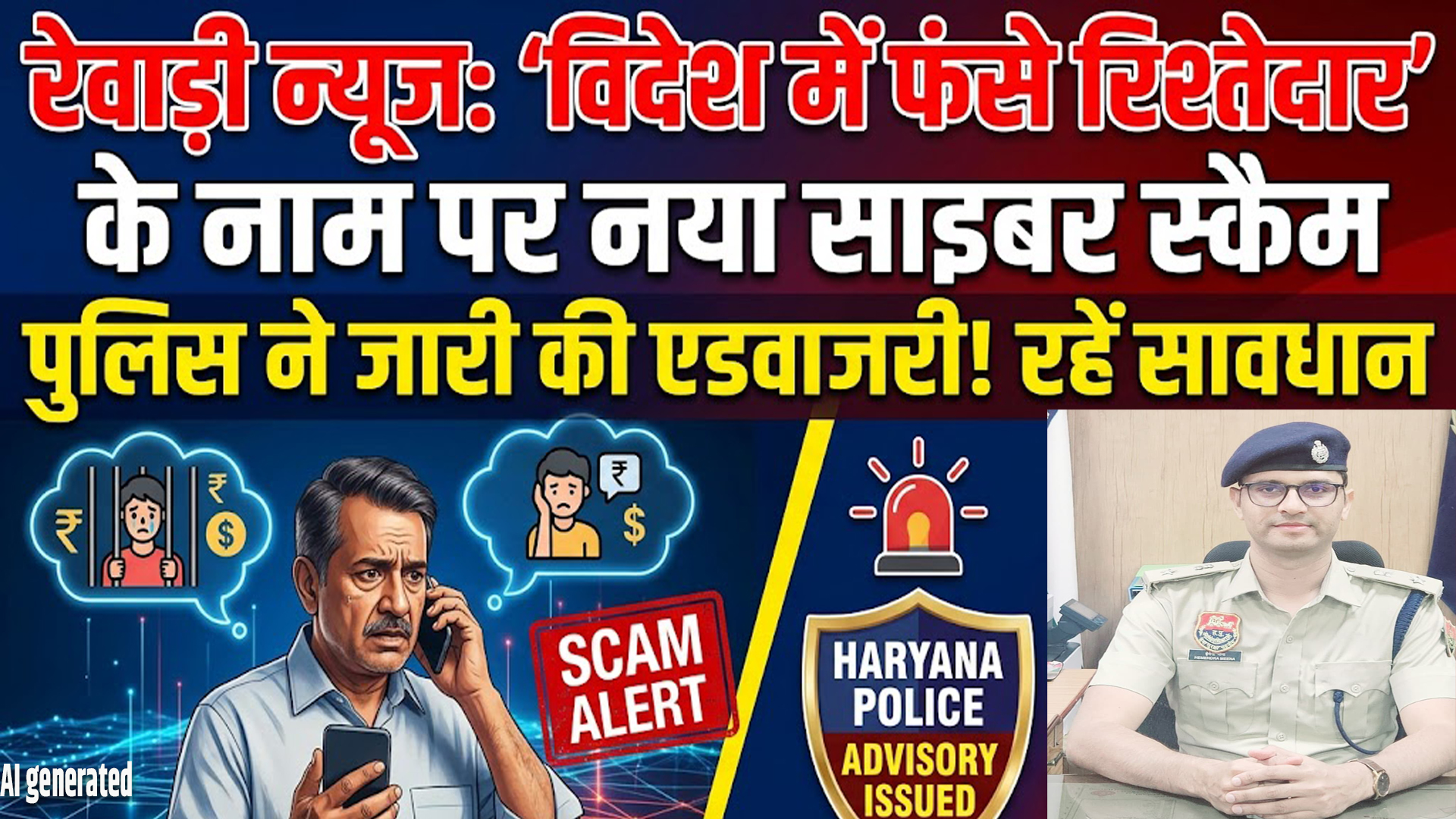 Rewari News: New cyber scam in the name of 'relative stranded abroad'